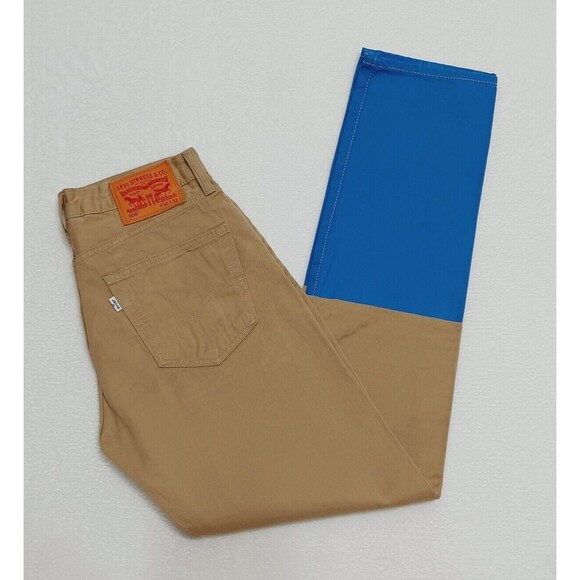 Levi's 508 Men's 30X32 Regular Fit Tappered Leg Colorblock Tan/Blue Urban Jeans - Picture 12 of 12